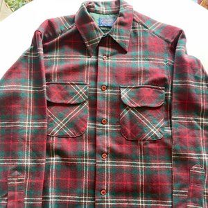 Pendleton Pure Virgin Wool M Flannel in Maroon and green